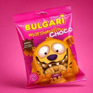 پاستیل مارشمالو ایتالیا BULGARI (125 گرم) مدل کروسان